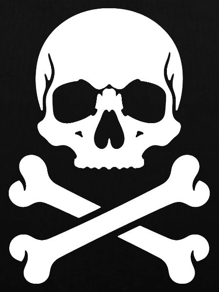 Skull and Bones Pirate Print