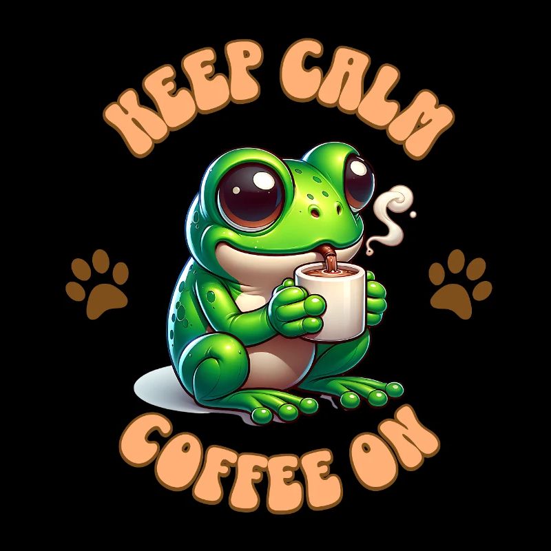 Keep calm Coffee on - Frosch