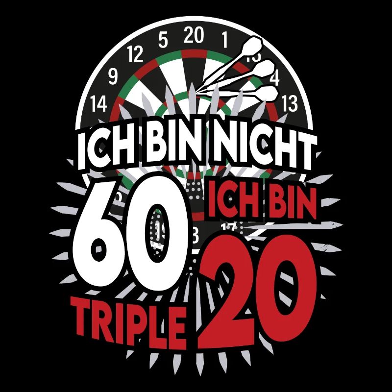 60 Geburtstag triple 20 Dartpfeilen & Dartscheibe