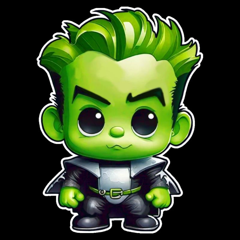 Monstre vert mignon