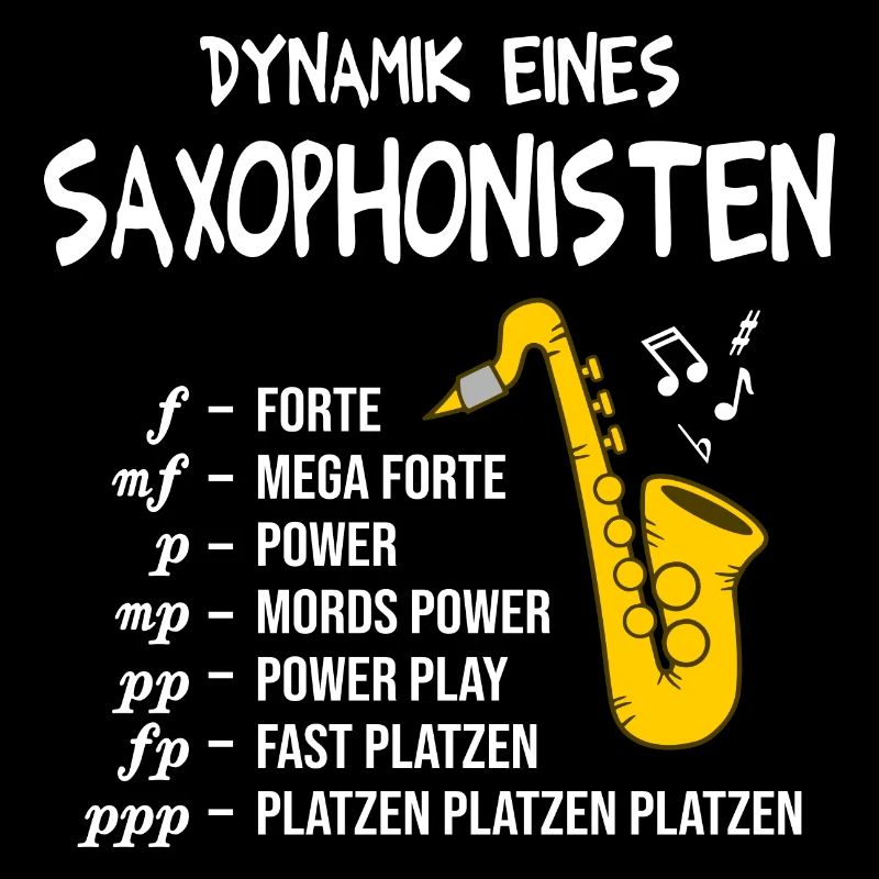 Saxophon Dynamik eines Saxophonisten Blasmusik