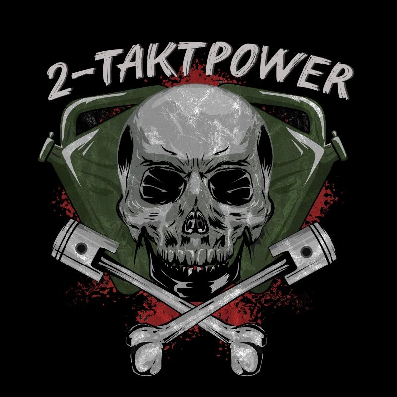 2 stroke power skull skull piston