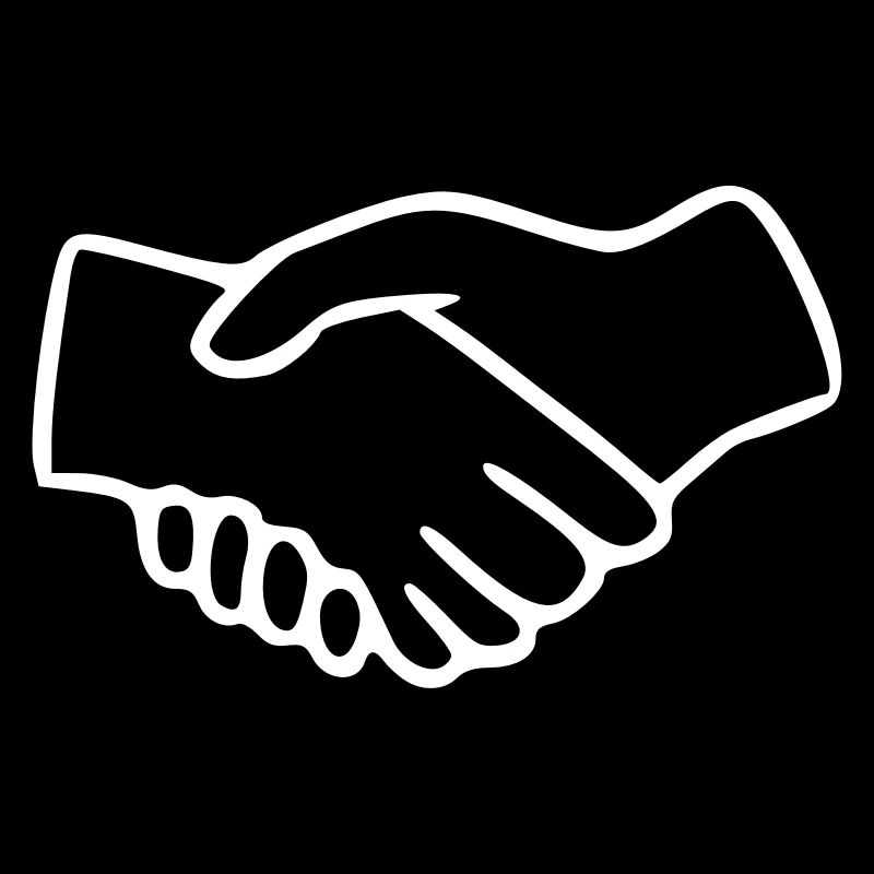 Emoji Hands Shake Sketch White
