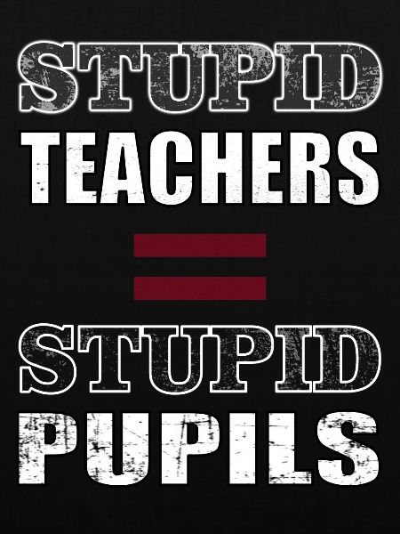 STUPID TEACHERS = STUPID PUPILS