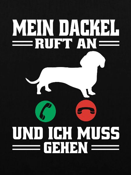 Dackel Ruft An Dachshund Teckel