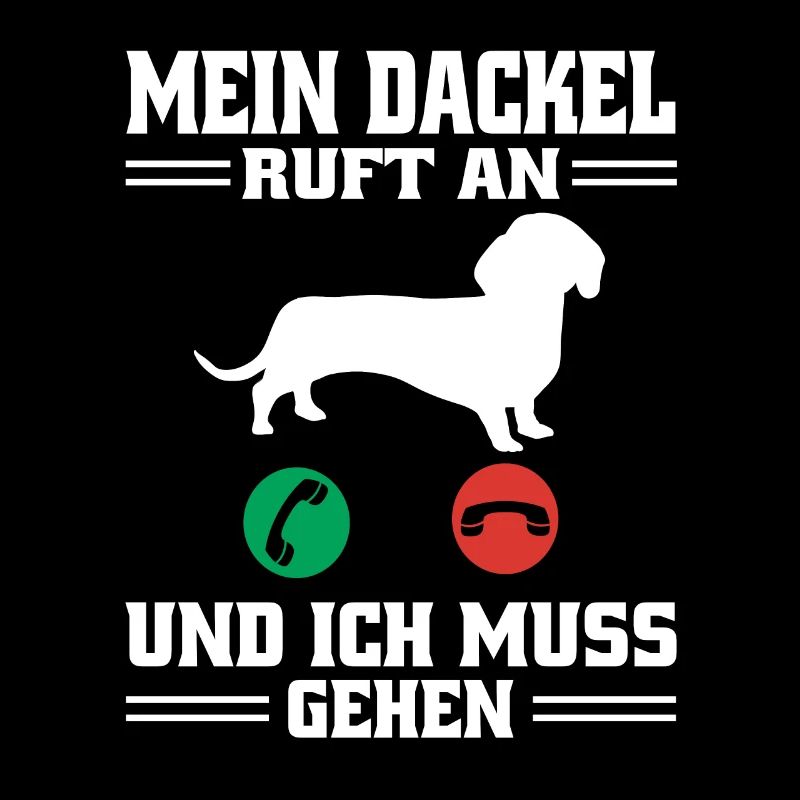 Dackel Ruft An Dachshund Teckel