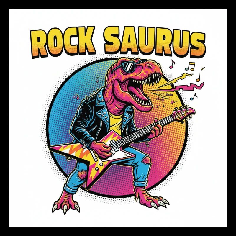 Rock Saurus Gitarrenheld