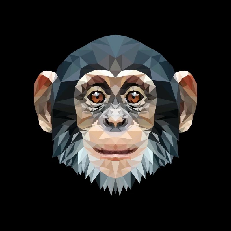 Polygon Design Affe Schimpanse