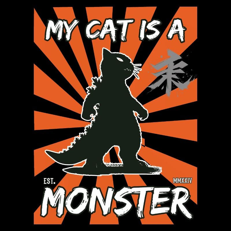 Conception amusante de chat : Mon chat est un monstre