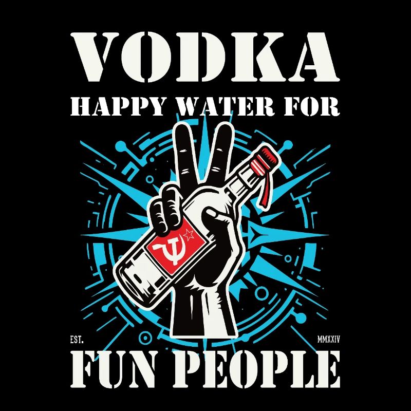 Vodka – De l’eau heureuse pour s’amuser Les gens Design
