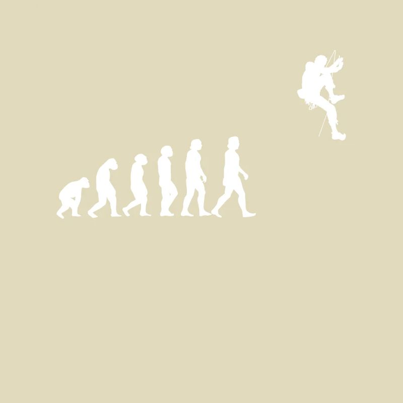 Klettern Evolution Bergsteigen Bouldern