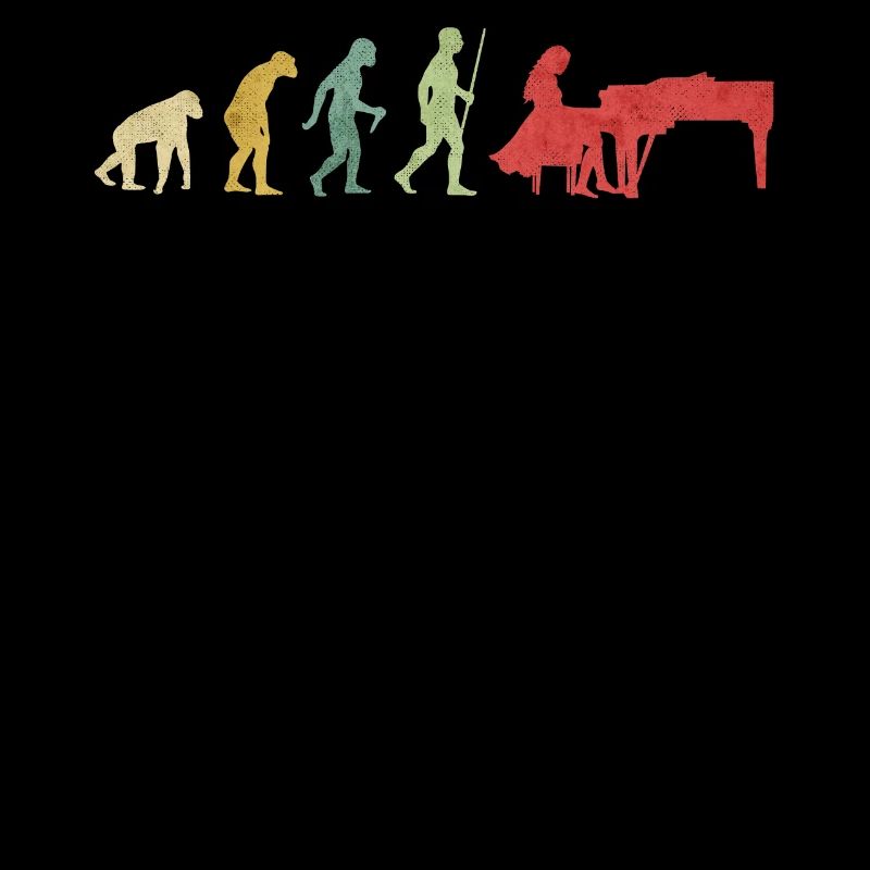 Klavier spielt eine Pianistin Evolution