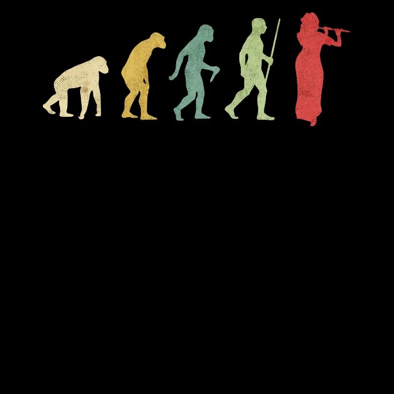 Flöte spielen Frau Evolution