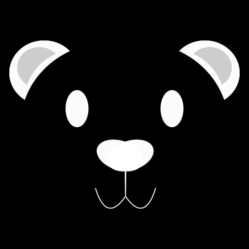 Cute bear face