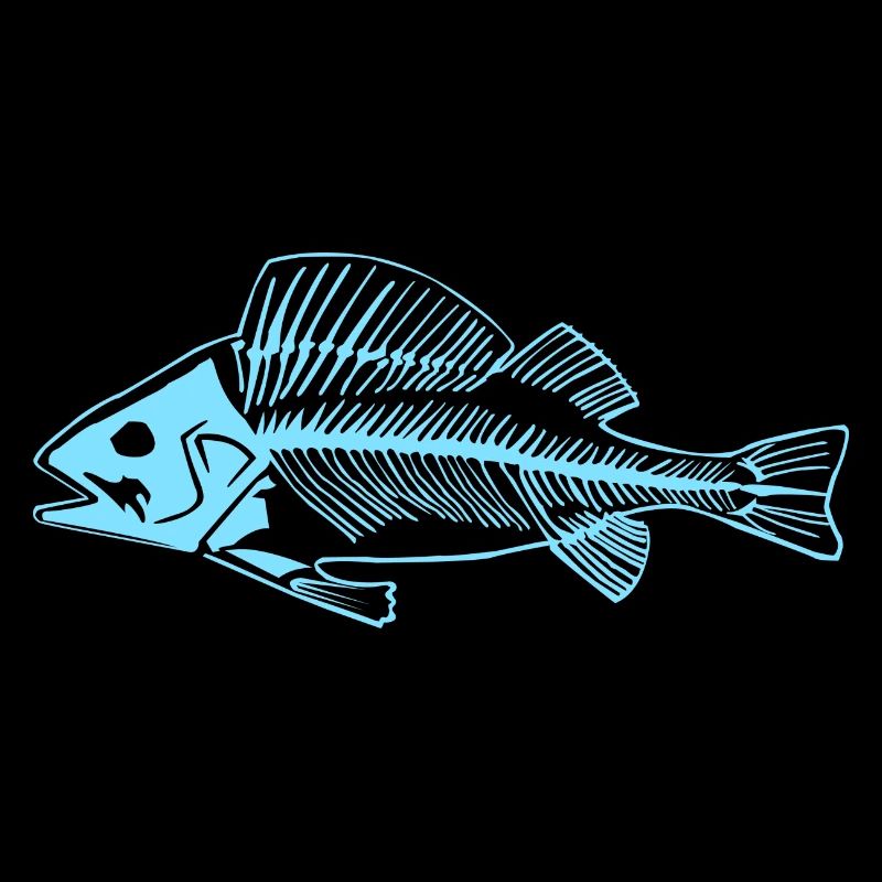 Blue perch bones the cool design