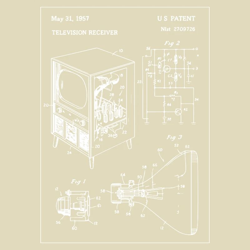 Conception de plan de télévision rétro vintage