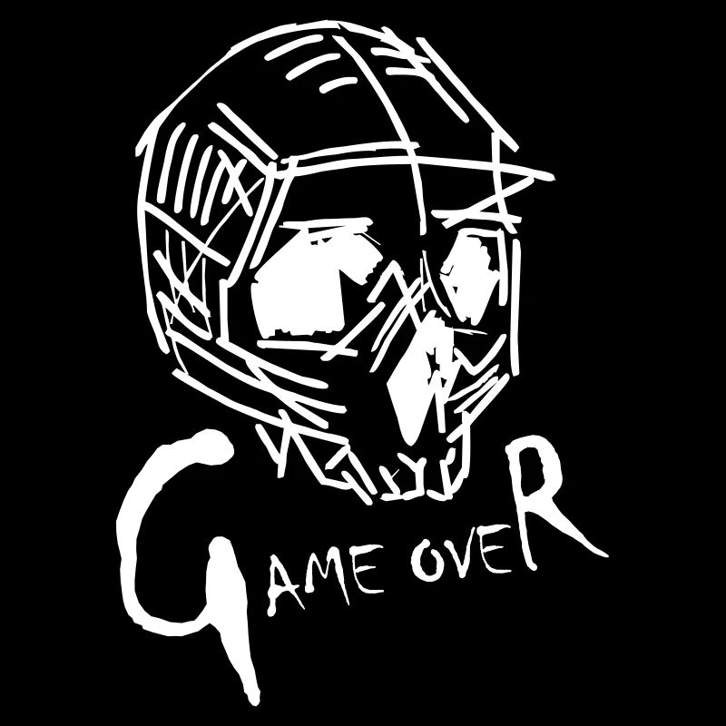 Game Over in white