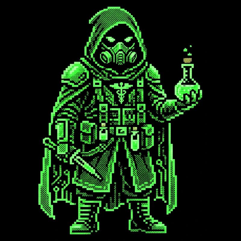 Punk Apotheker Pixel Art Retro Hacker