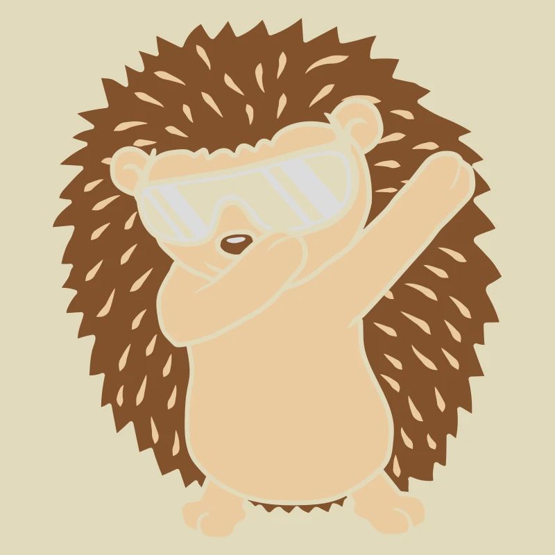 Cool funny dabbing hedgehog