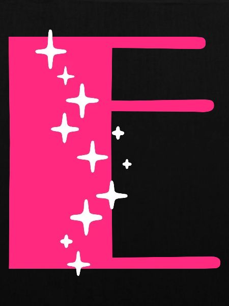 Buchstabe E Glitzer