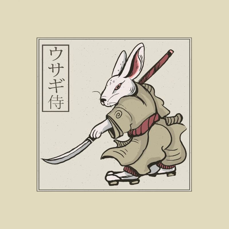 Samouraï de lapin d'art japonais avec épée