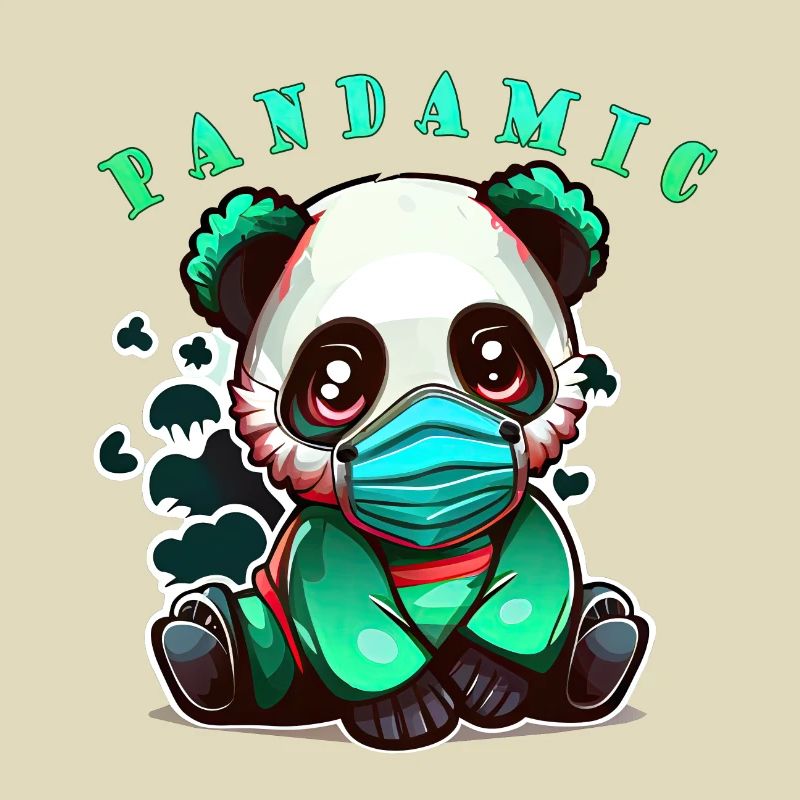 Panda-Pandamic Süß Sitzend