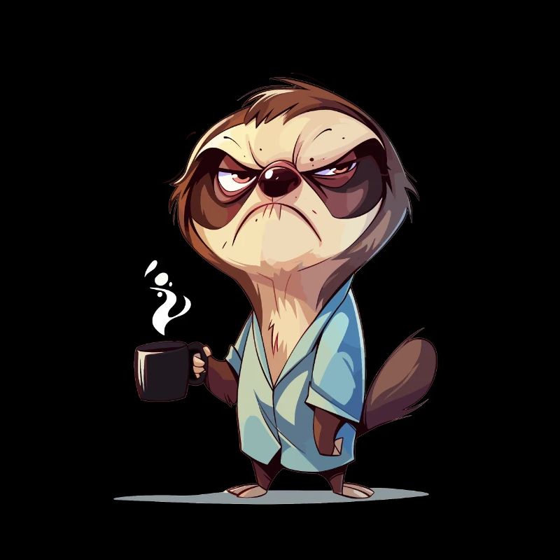 Grumpy | Funny Sloth | Coffee lovers