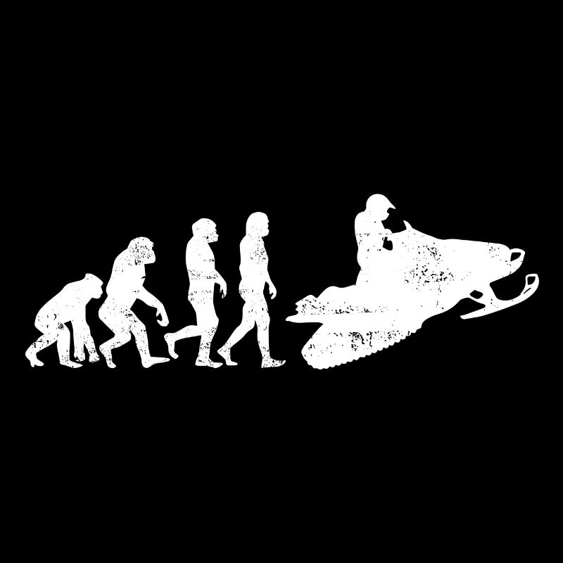 Schneemobil evolution geschenk schnee schlitten