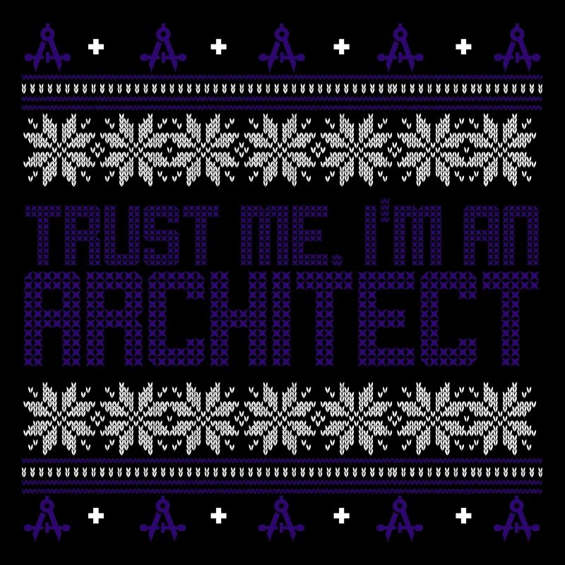 Architecte laid noël pull, professions zirkel