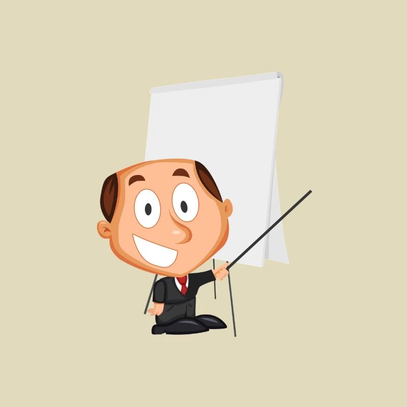 Dozent verwendet Flipchart, Geschenkidee