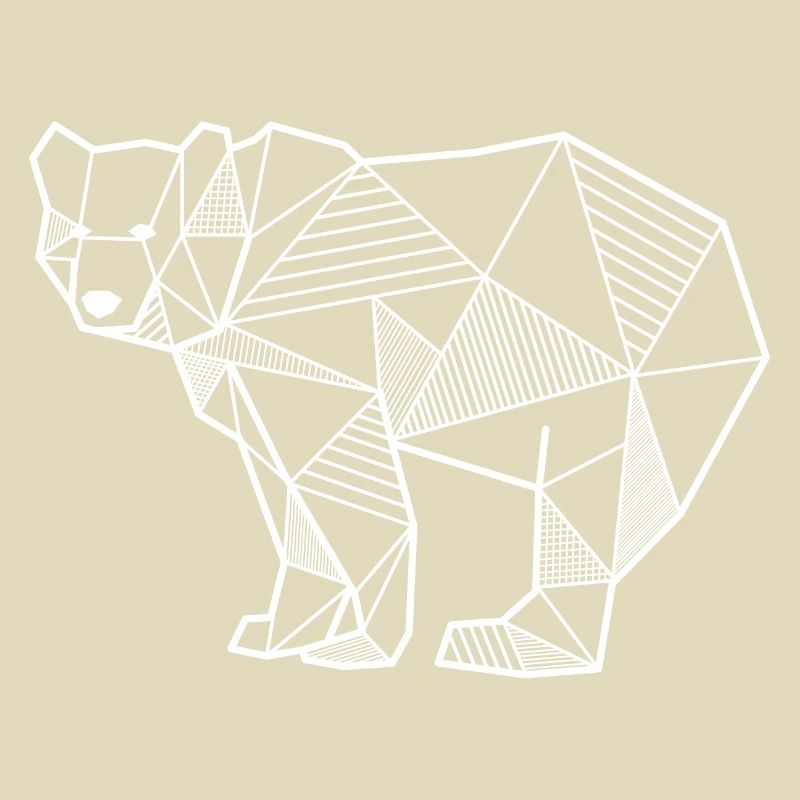Bear geometric gift idea bear animal triangle