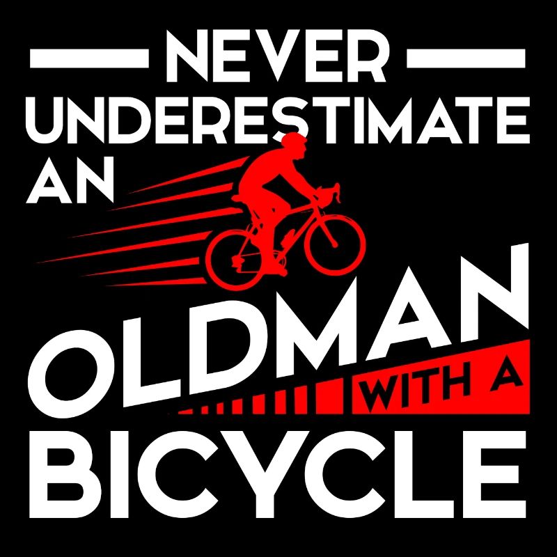 Never Underestimate Old Man with Bicycle