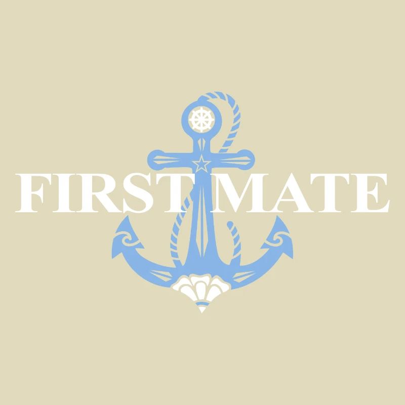 Anchor, Captain, First Mate, Sailing, Matching Pair