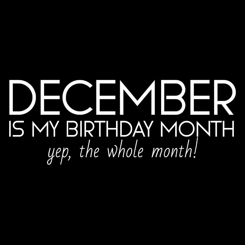 Décembre est mon mois d’anniversaire