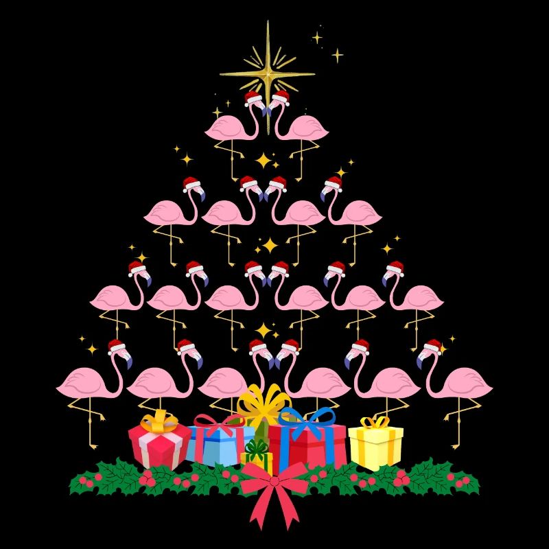Flamingo-Weihnachten. Weihnachtsgeschenk