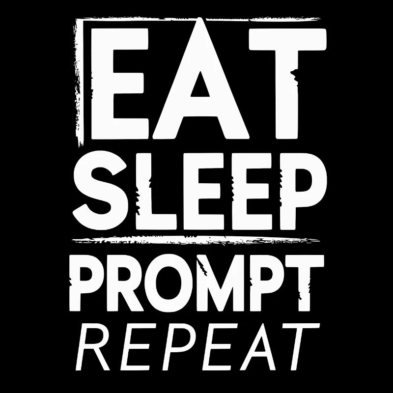 Eat Sleep Prompt Repeat AI Artificial Intelligence