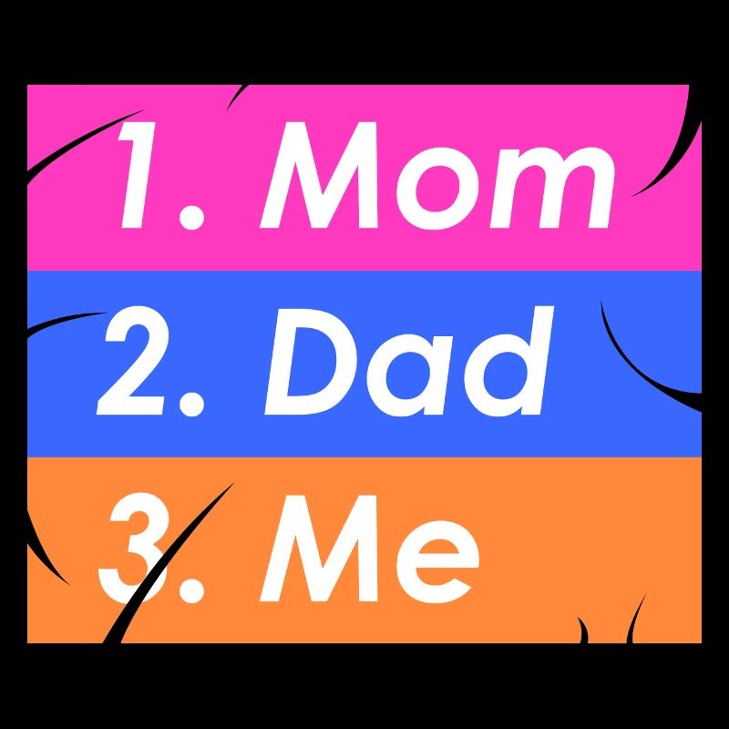 1. Mom 2. Dad 3. I