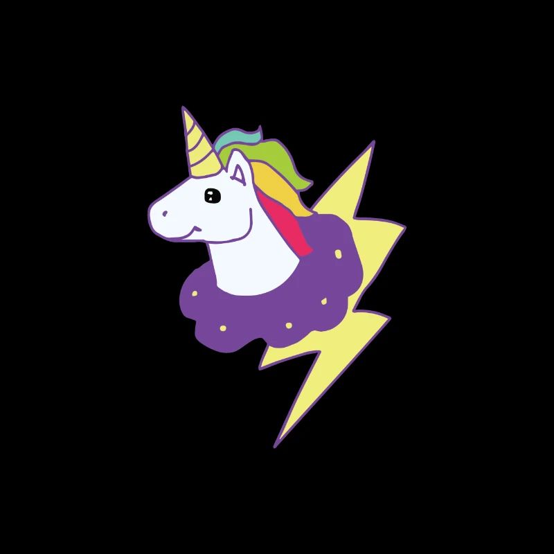Einhorn bunt Regenbogen Blitz Geschenk Idee