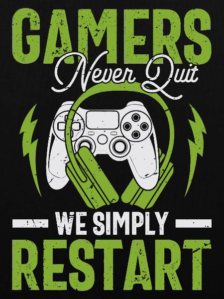 Gamer Geist: Never Quit Restart Geschenk
