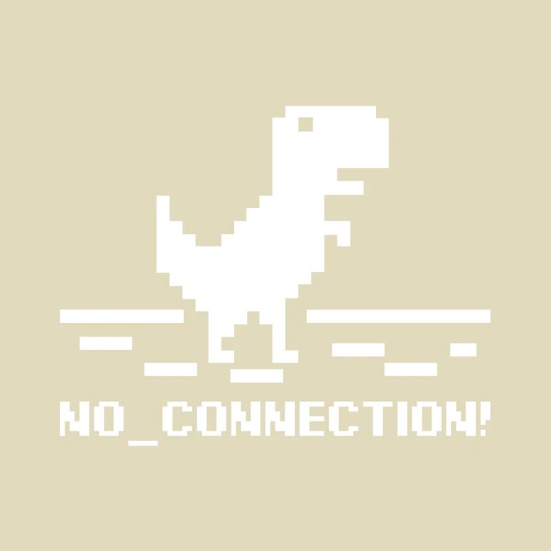 No Connection Computer Error Nerd Dinosaurier Trex