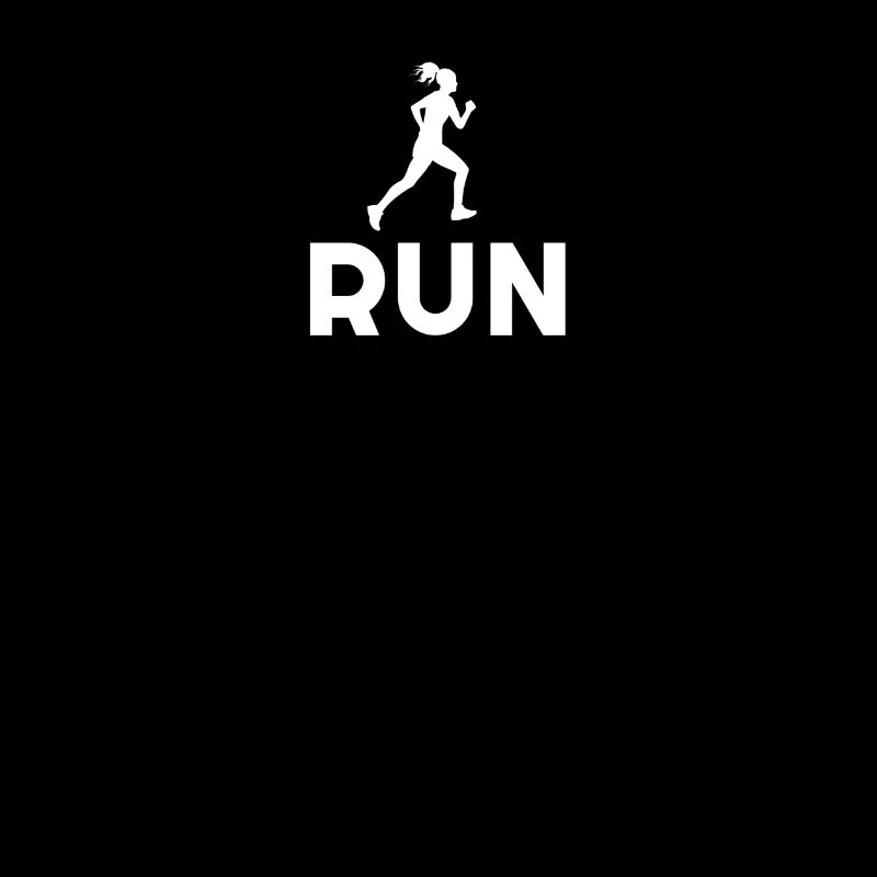 Silhouette de coureur avec RUN
