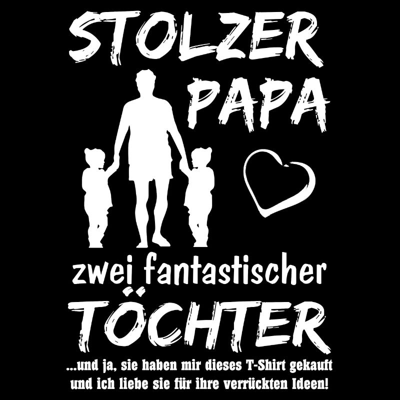 Stolzer Papa zwei Töchter