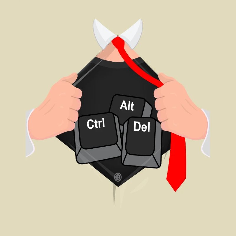 Ctrl alt del hack ordinateur informaticien