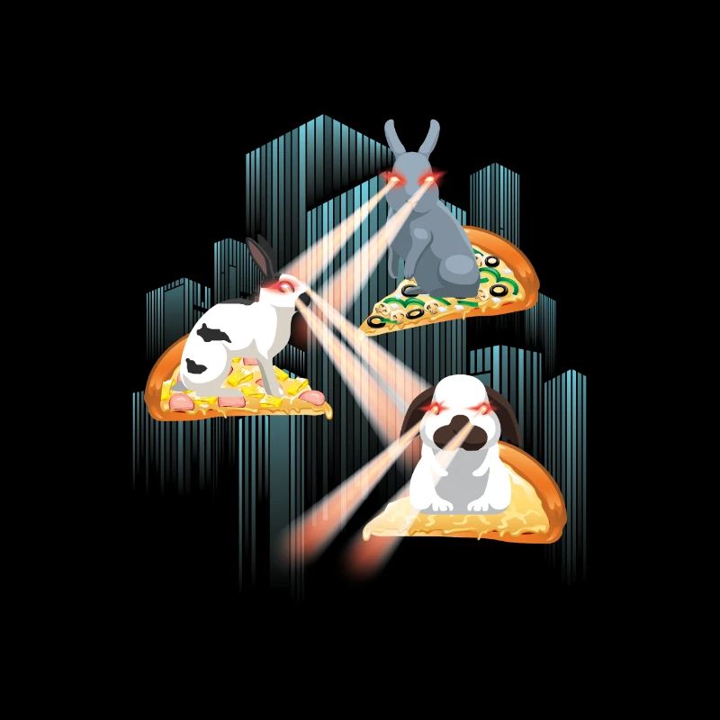 Laser Rabbits Pizza Easter Space