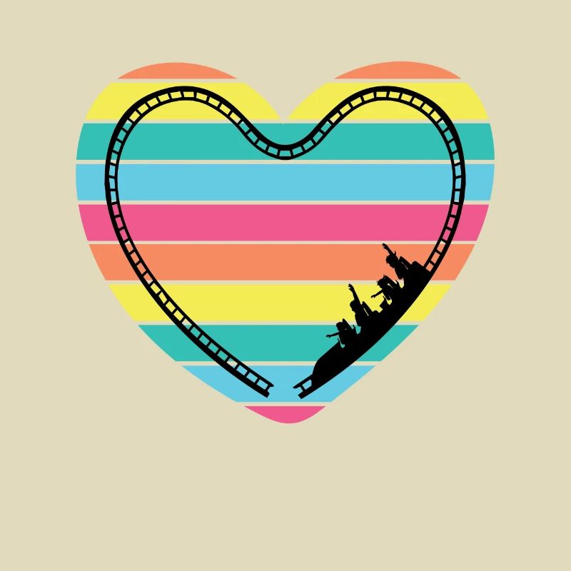 Parc à thème Roller Coaster Heart Rainbow