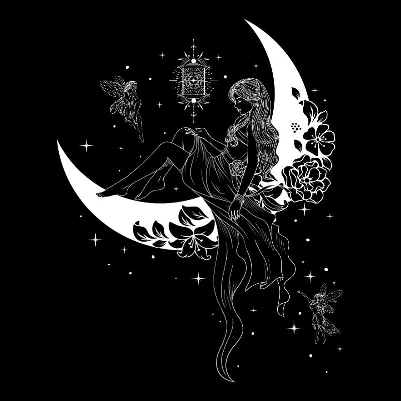 Fairycore Lune Fée Ailes Fée Croissant de Lune