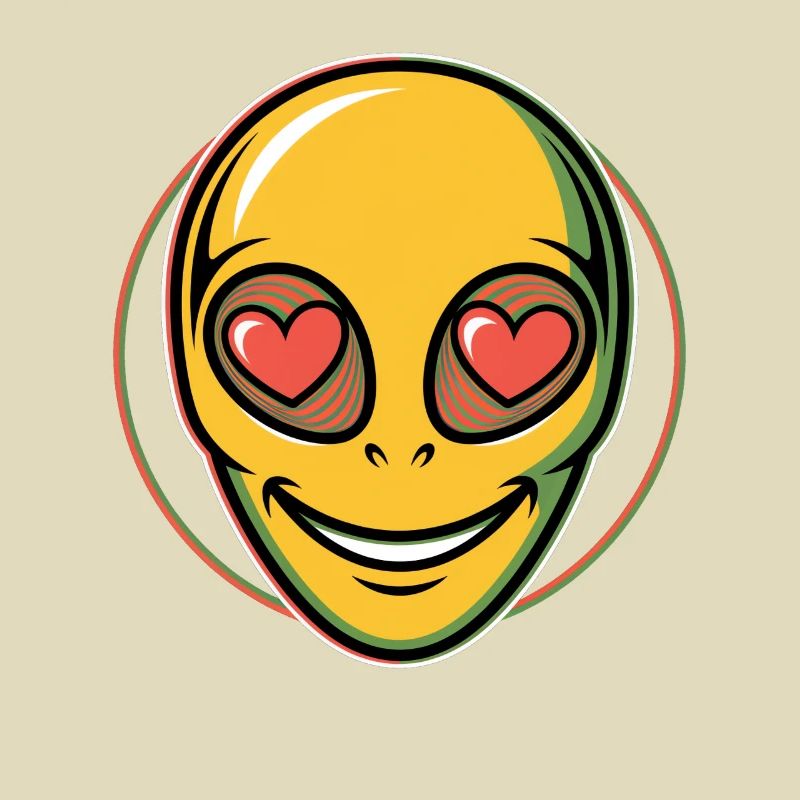 Psychedelic Alien Face Ravers