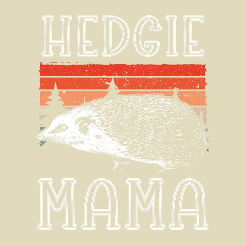 Nette Igelmutter Retro