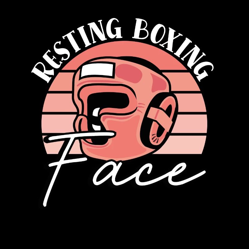 Visage de boxe au repos