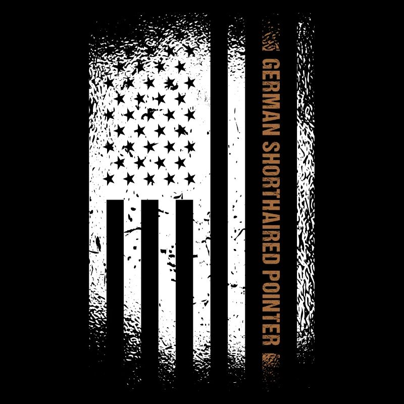 German Shorthaired Pointer Us Flag